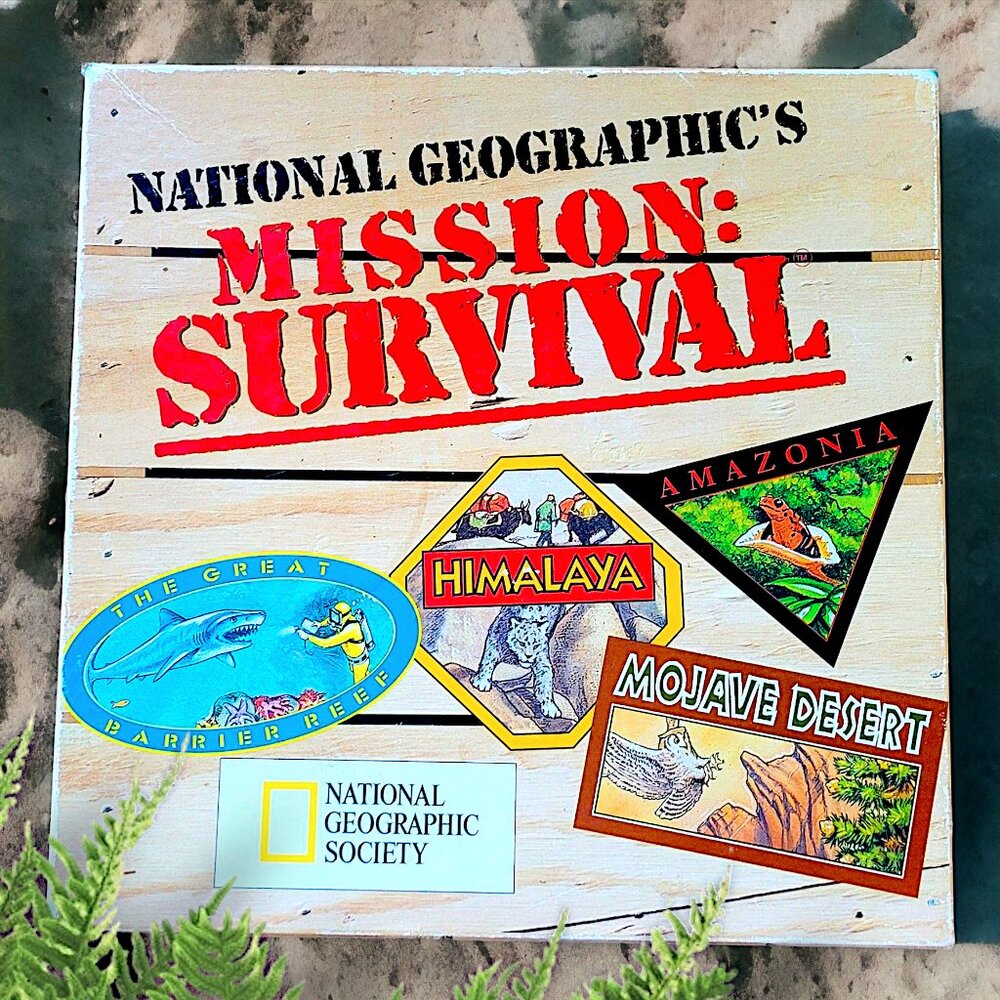 Rare National Geographic Board Game "Mission Survival" Complete
